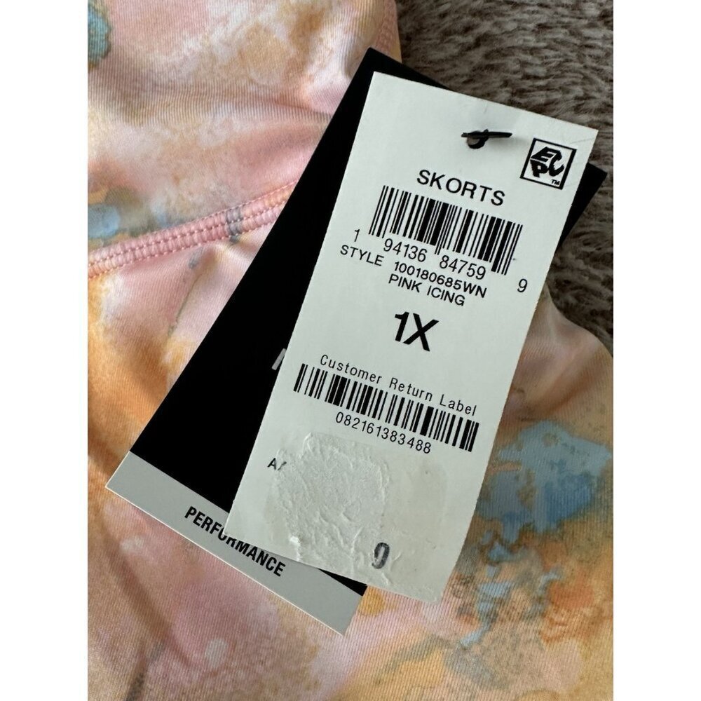 ID Ideology Plus Size Dreamy Bubble-Printed Tiered Flounce Pull-on Skort Pink - Picture 7 of 16